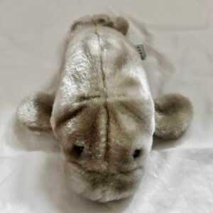 B.J.Toy Co Plush Manatee Stuffed Animal - Light gray
